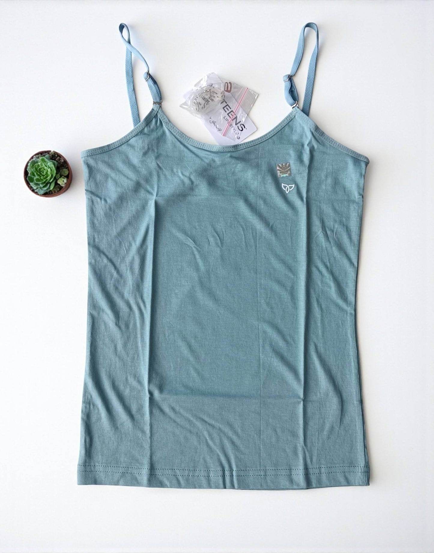 220925CL (E6295) TEENS CAMISOLE - Aqua Green