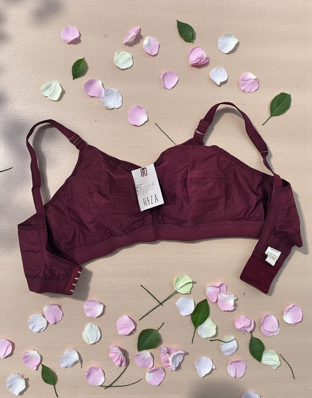 NON PADDED BRA RIZA COTTON FIT MAROON E6776 250226BR - ELENTRA DESIGNS BY NIMI HEINS
