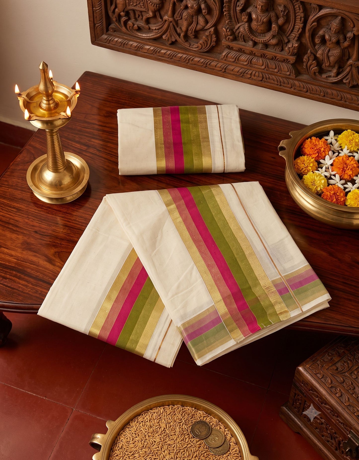 SET MUNDU GREEN n PINK E7219 090926SM