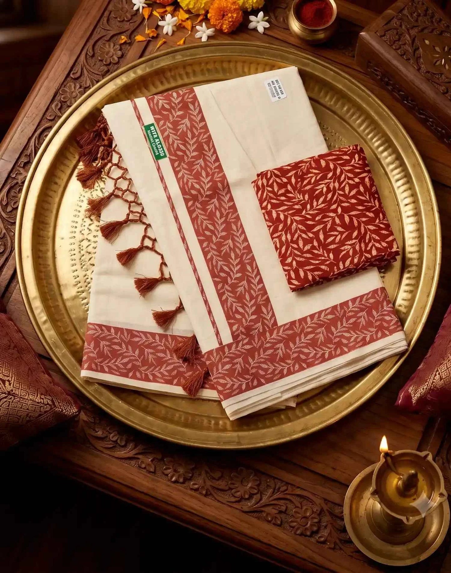 SET SAREE BROWN E7231 090926SS
