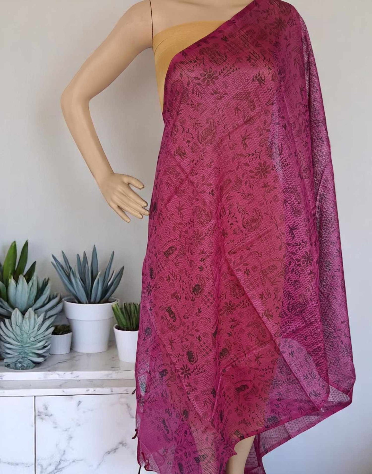 230525DP - KOTA CHECK PRINTED DUPATTA - Vadamulla 2