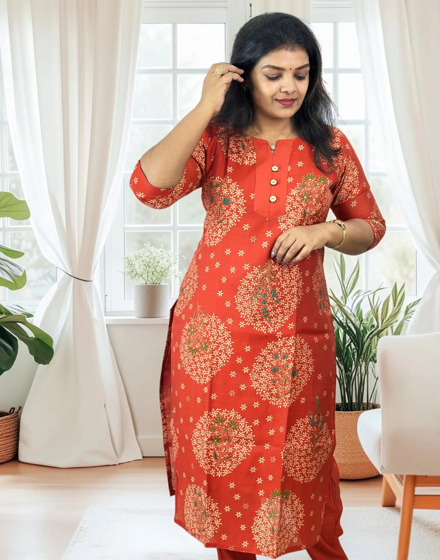 KURTIS RUSTY ORANGE 080826K - ELENTRA DESIGNS BY NIMI HEINS