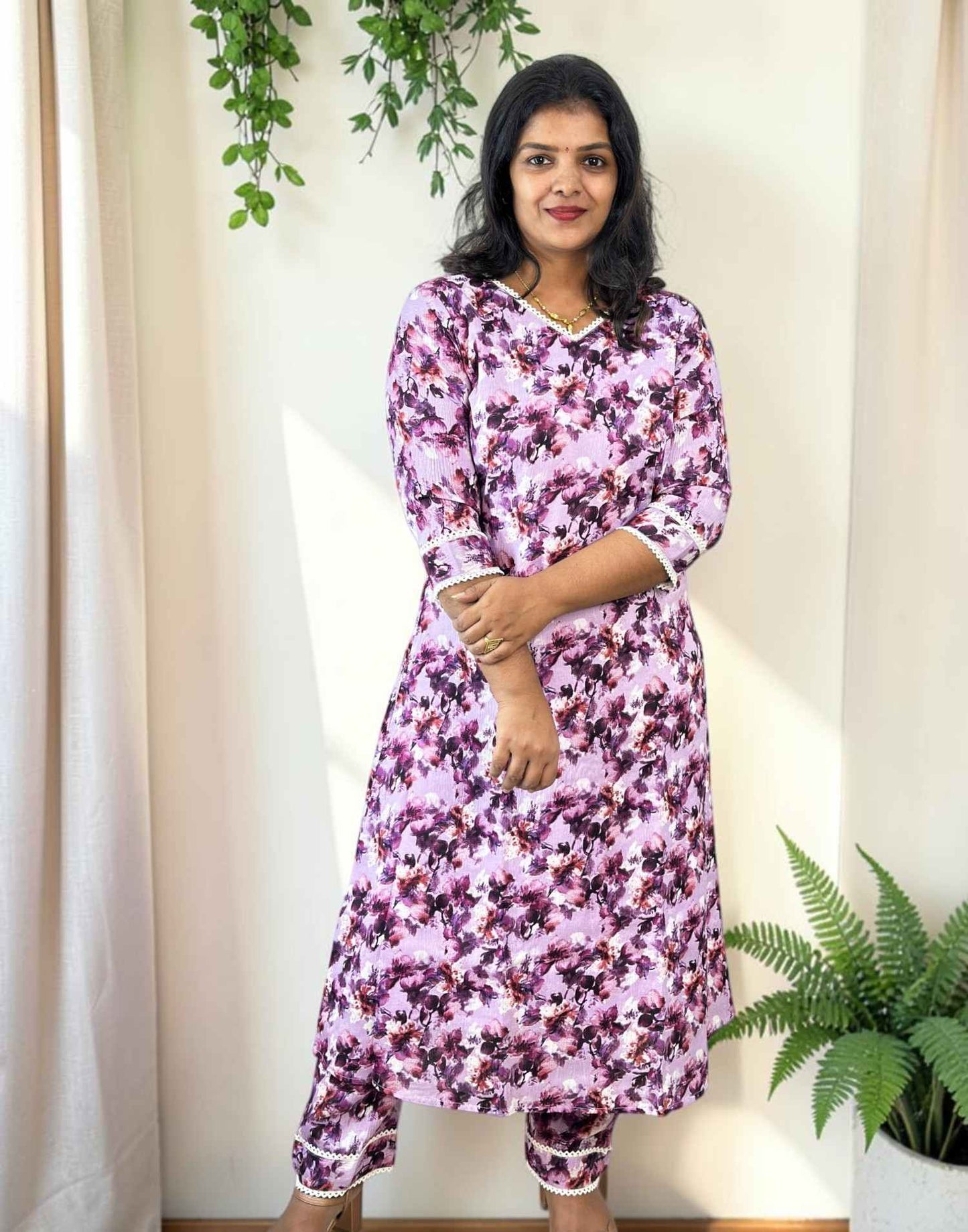 CO-ORD SET A-LINE PURPLE E7302 140926CS