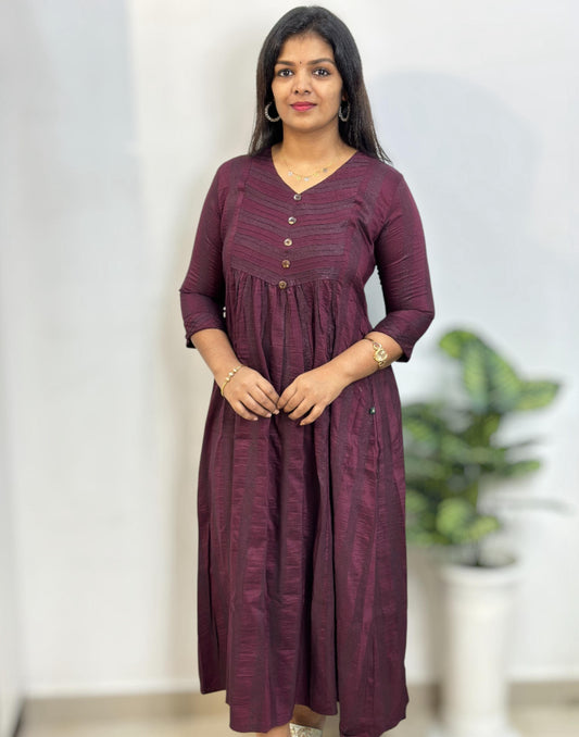 OFFER FROCK KURTIS PURPLE E3846 210524C - ELENTRA DESIGNS BY NIMI HEINS