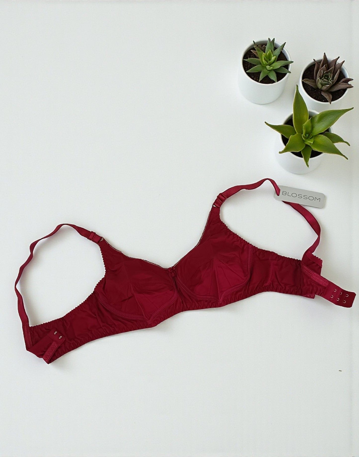 251025BR (E3012-E3009) BLOSSOM SAREE BRA - Maroon