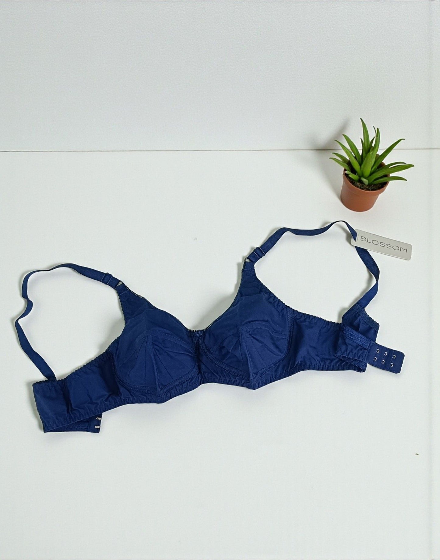 251025BR (E3012-E3009) BLOSSOM SAREE BRA - Navy Blue