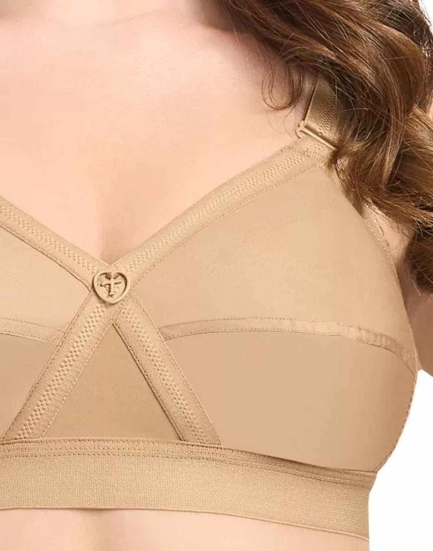 NON PADDED BRA RIZA KRUTHIKA PLAIN NUDE E6832 160326BR - ELENTRA DESIGNS BY NIMI HEINS