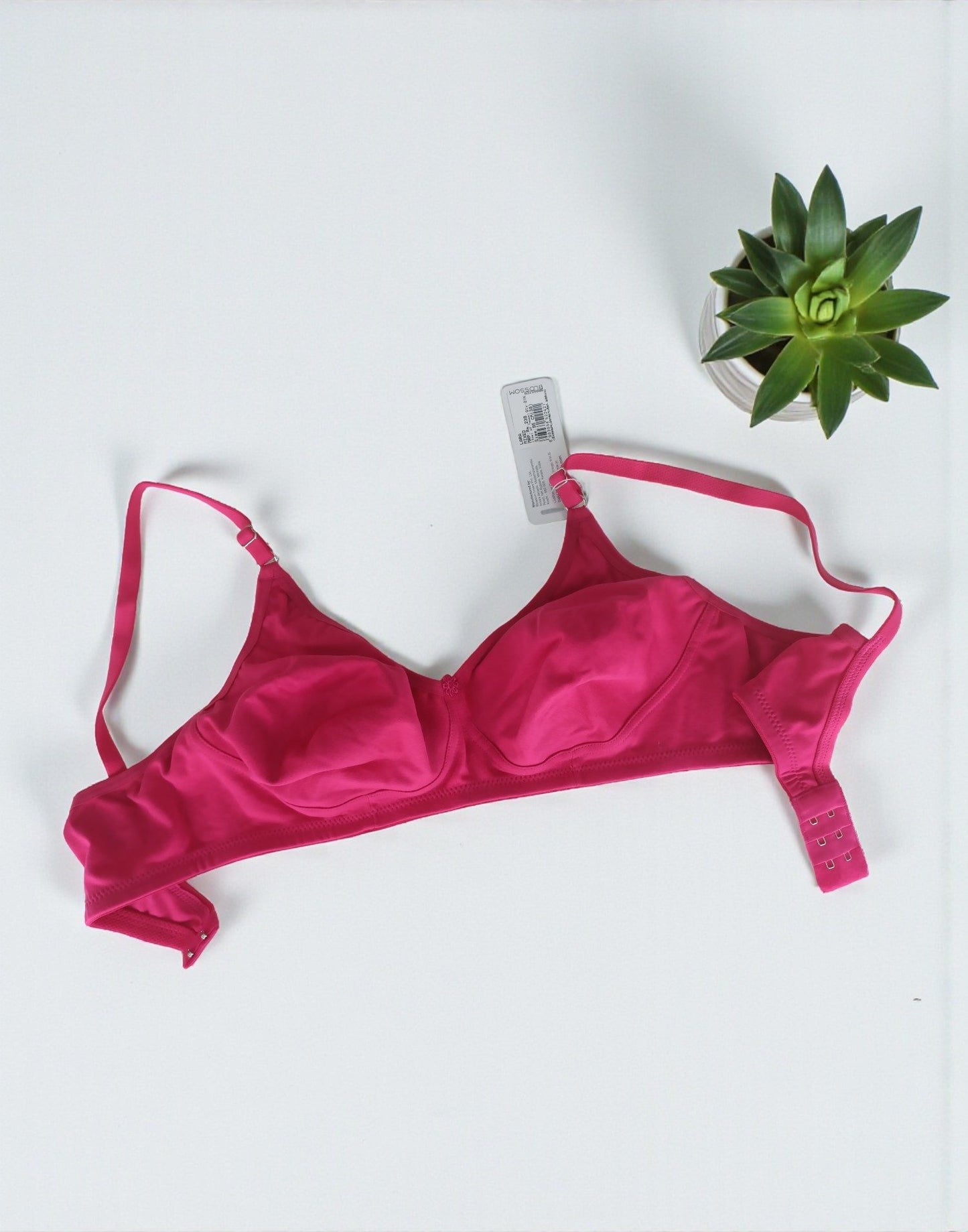 251025BR (B4U 265) BLOSSOM NON PADDED BRA - Rani Pink