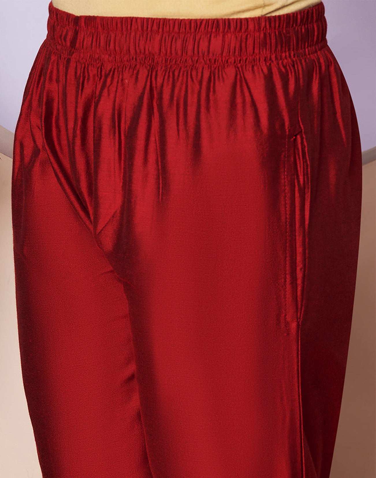 METALLIC STRAIGHT PANTS RED E6878 200426SP - ELENTRA DESIGNS BY NIMI HEINS