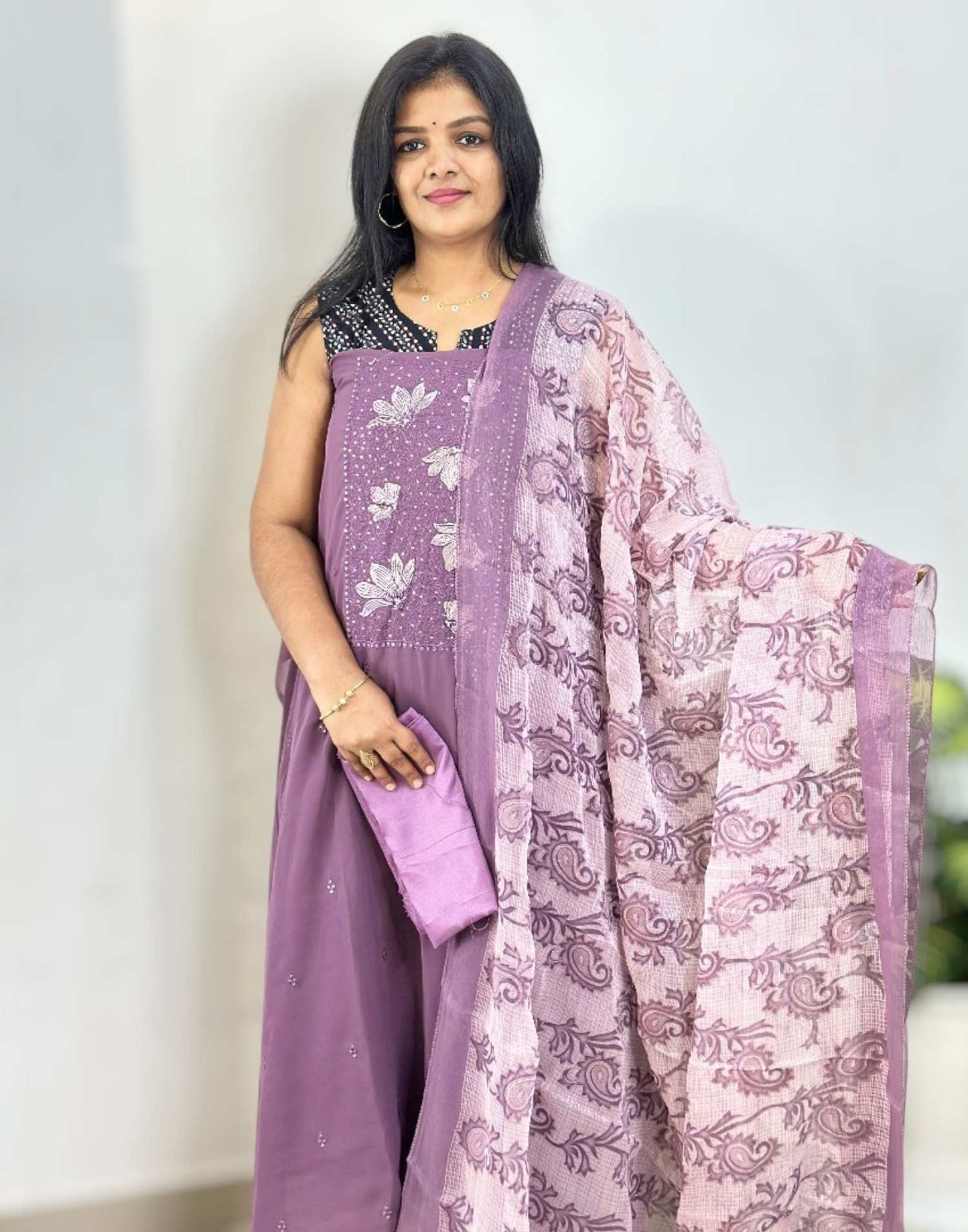 090925ML (E6481) UN-STITCHED SETS - Dusty Grape