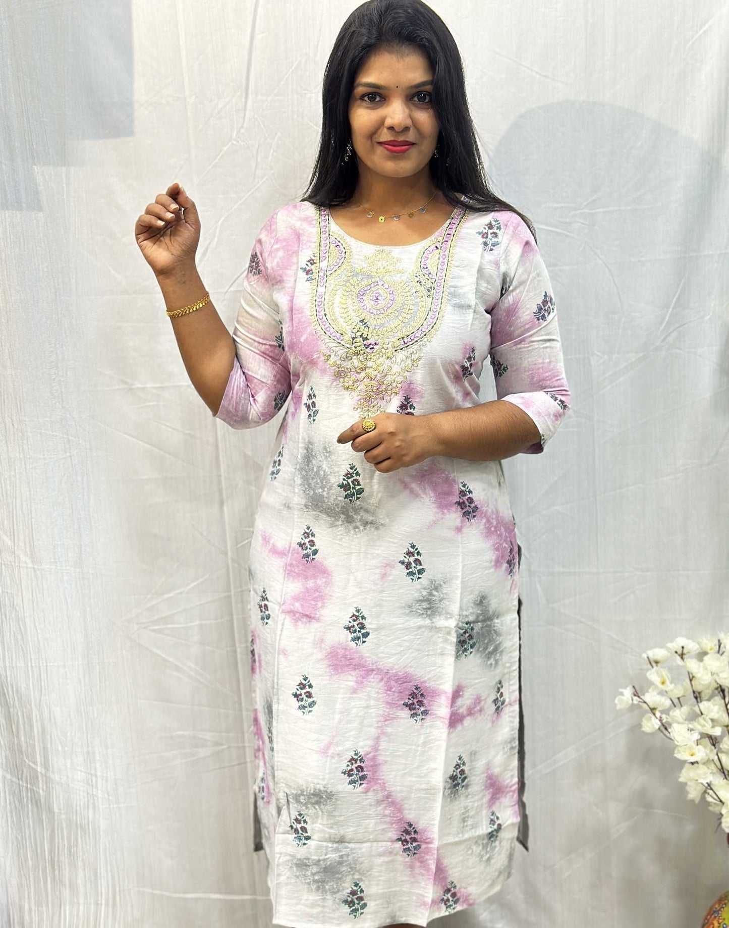060723 (E2626) - SEMI PARTY WEAR - Lilac