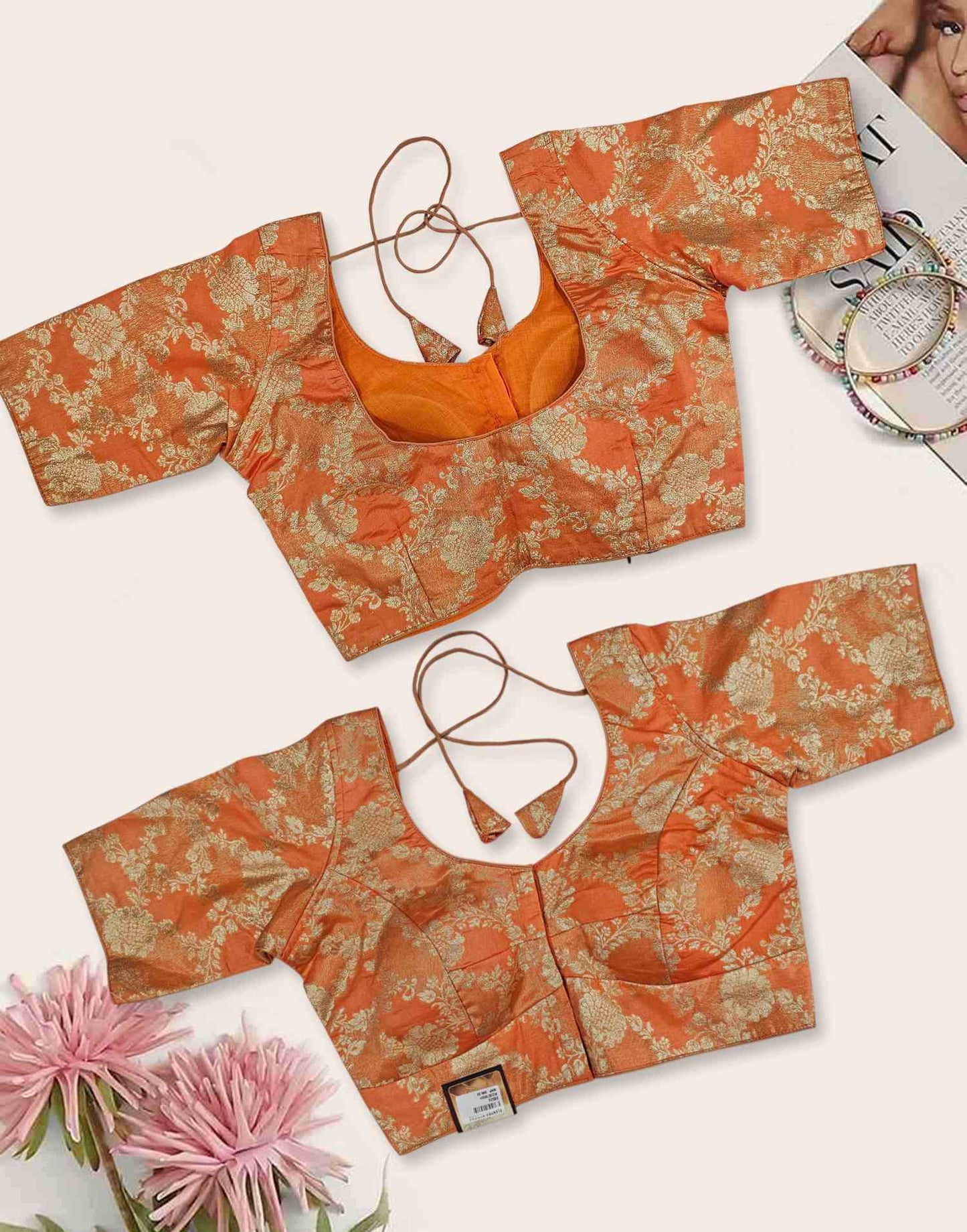 READYMADE BLOUSE LIGHT ORANGE E6524 100926BL
