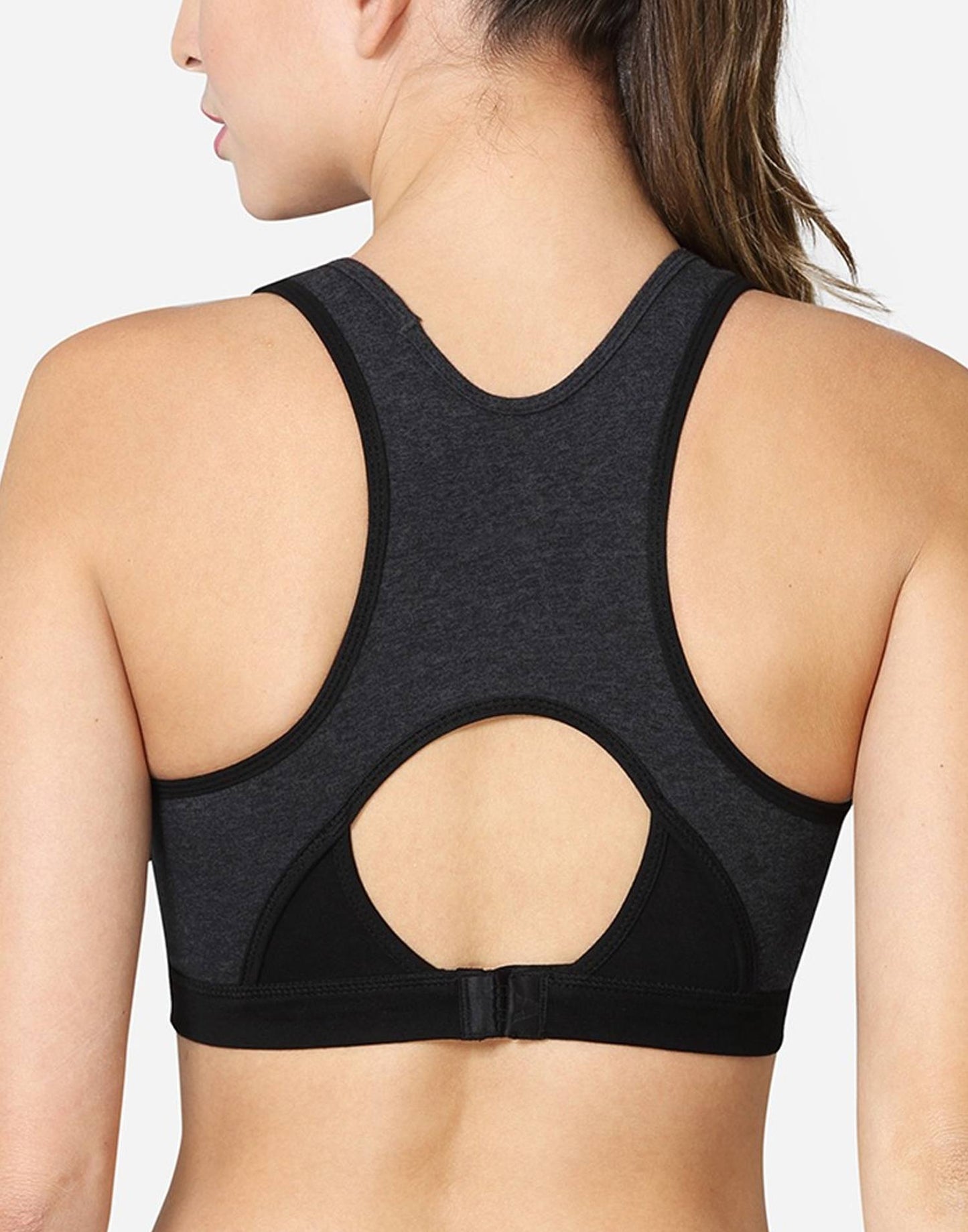 SPORTS BRA VSTAR RACER BACK STYLING BLACK n CHARCOAL MELANGE E7066-E7067-E7068 250626BR