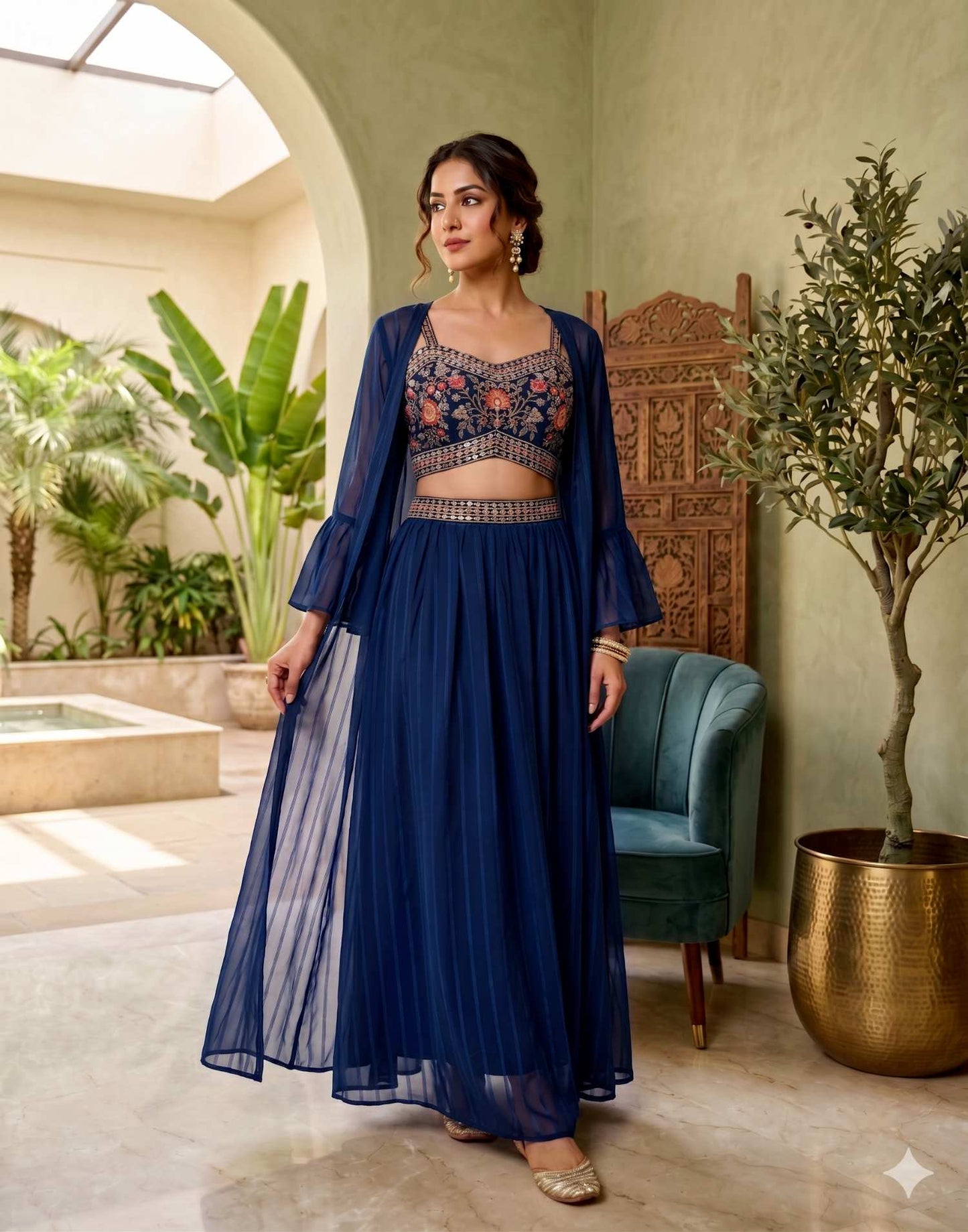 PARTY WEAR DARK BLUE E2342 230626PW
