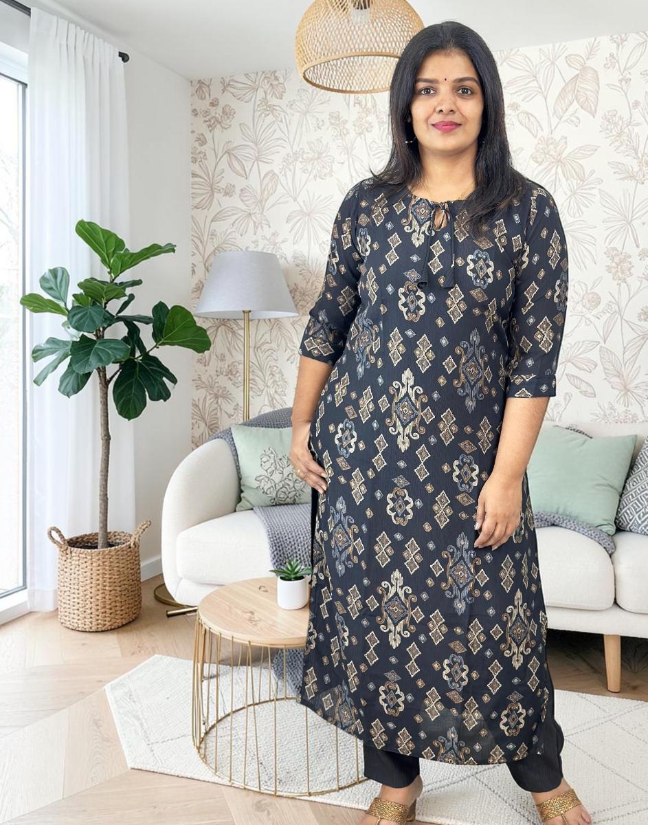 KURTI SET BLACK E7160 290726KS