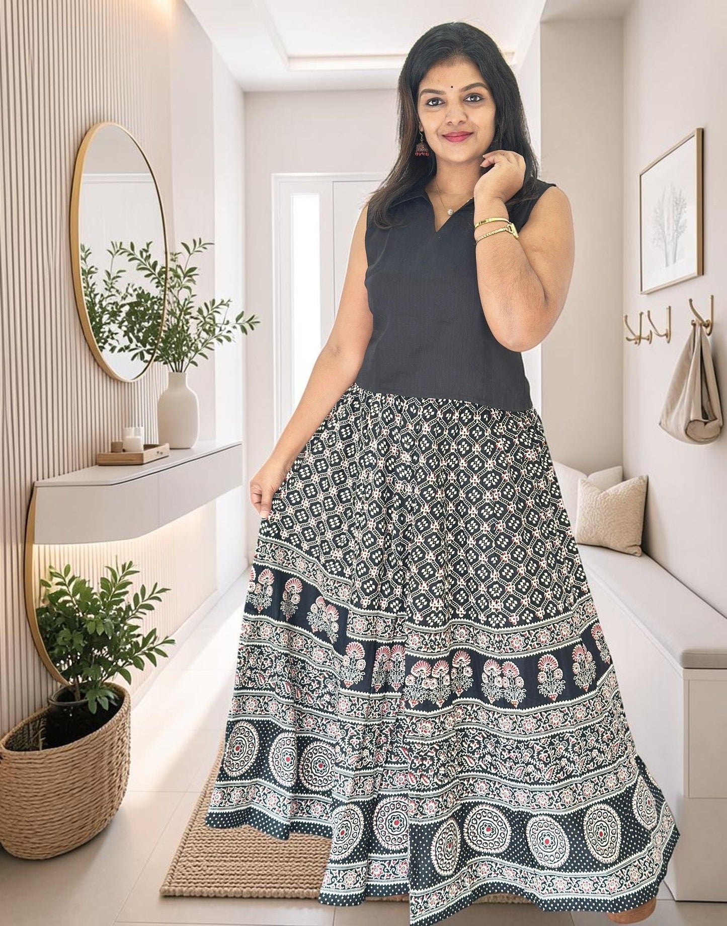 AJREK SKIRT & TOP BLACK E7170 030826 SK