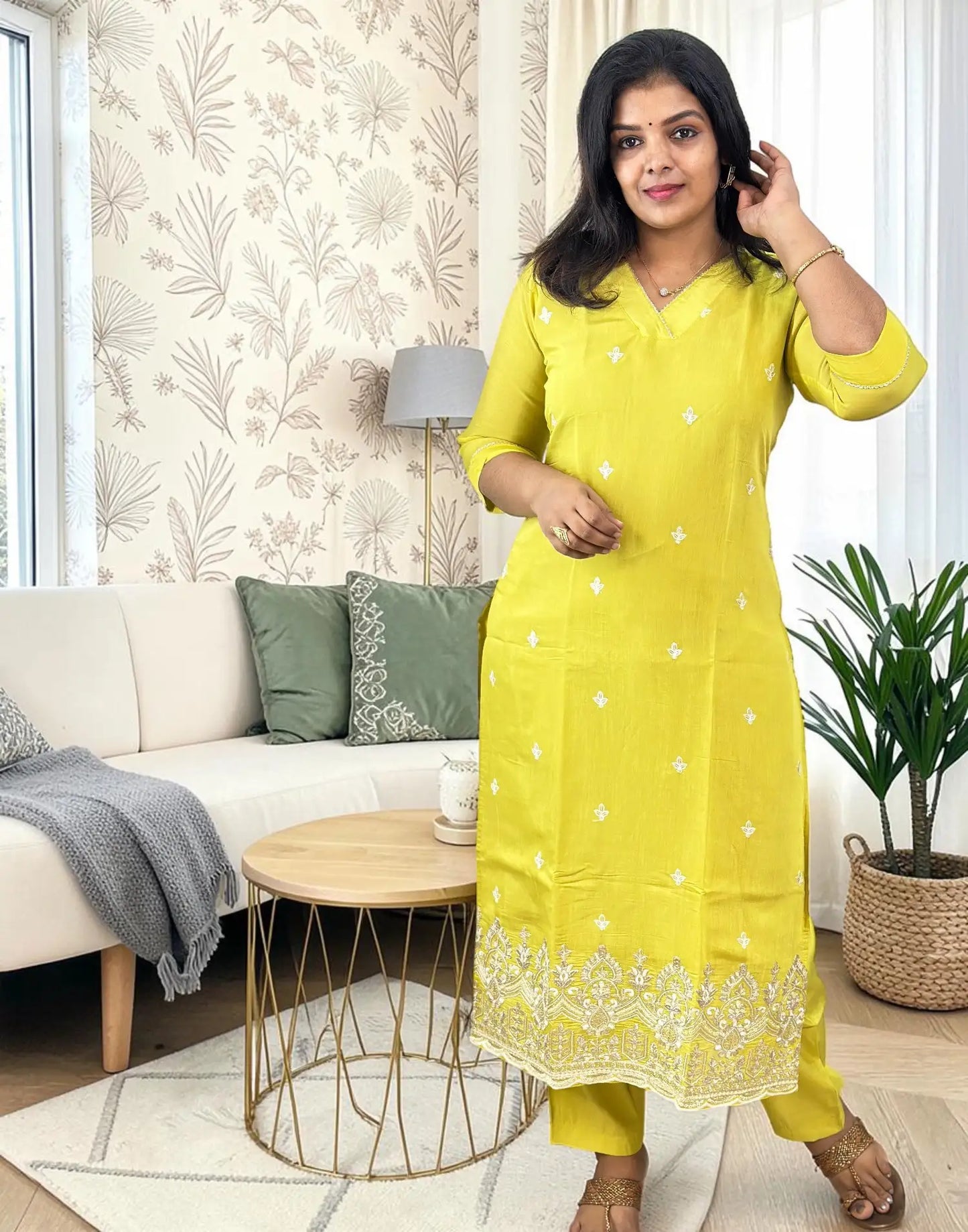 KURTI SET YELLOW E7172 030826KS