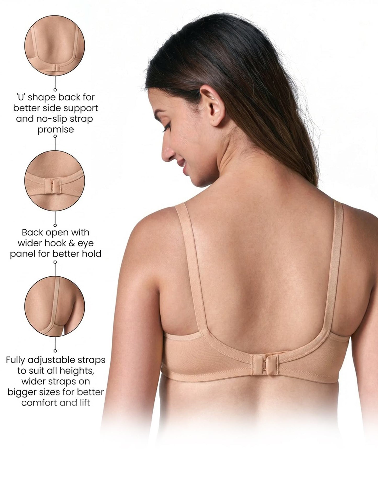 NON PADDED BRA BLOSSOM ENCIRCLE CAMEL BROWN E1574 210626BR