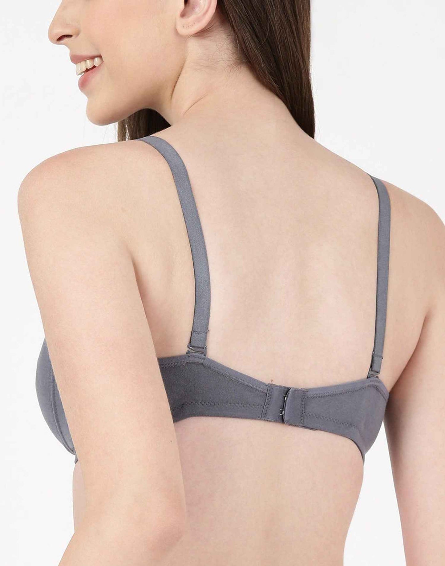 NON PADDED T-SHIRT BRA BLOSSOM QUILL SOFT STEEL GRAY B4U270 220625BR