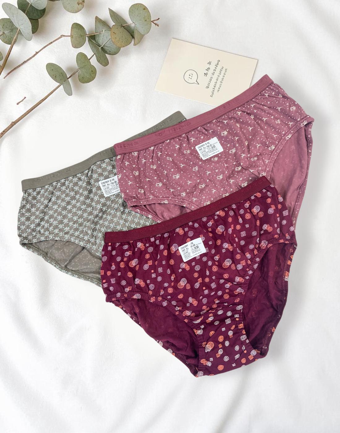 PANTY CHERRY TEENS LIFESTYLE ASSORTED 10 (PACK OF 3) E7022 040626PY - ELENTRA DESIGNS BY NIMI HEINS