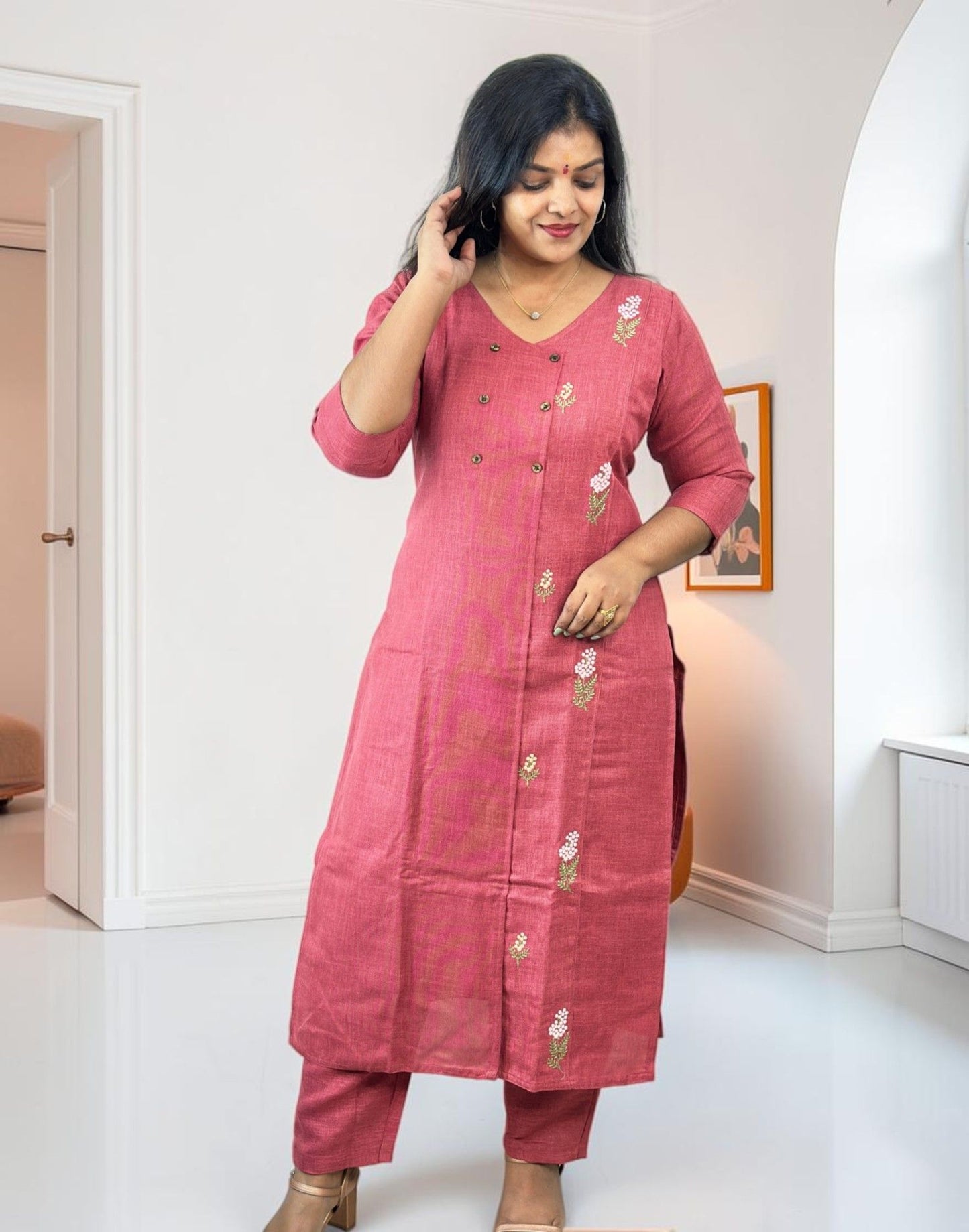 KURTI SET FLESH PINK E7330 180926KS