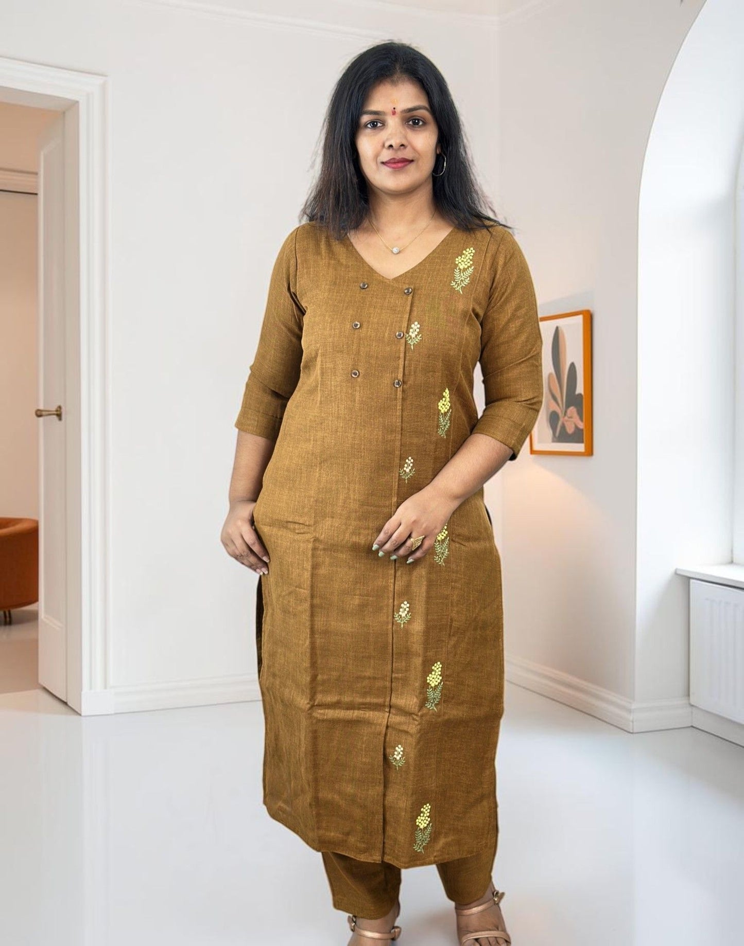 KURTI SET OCHRE E7330 180926KS