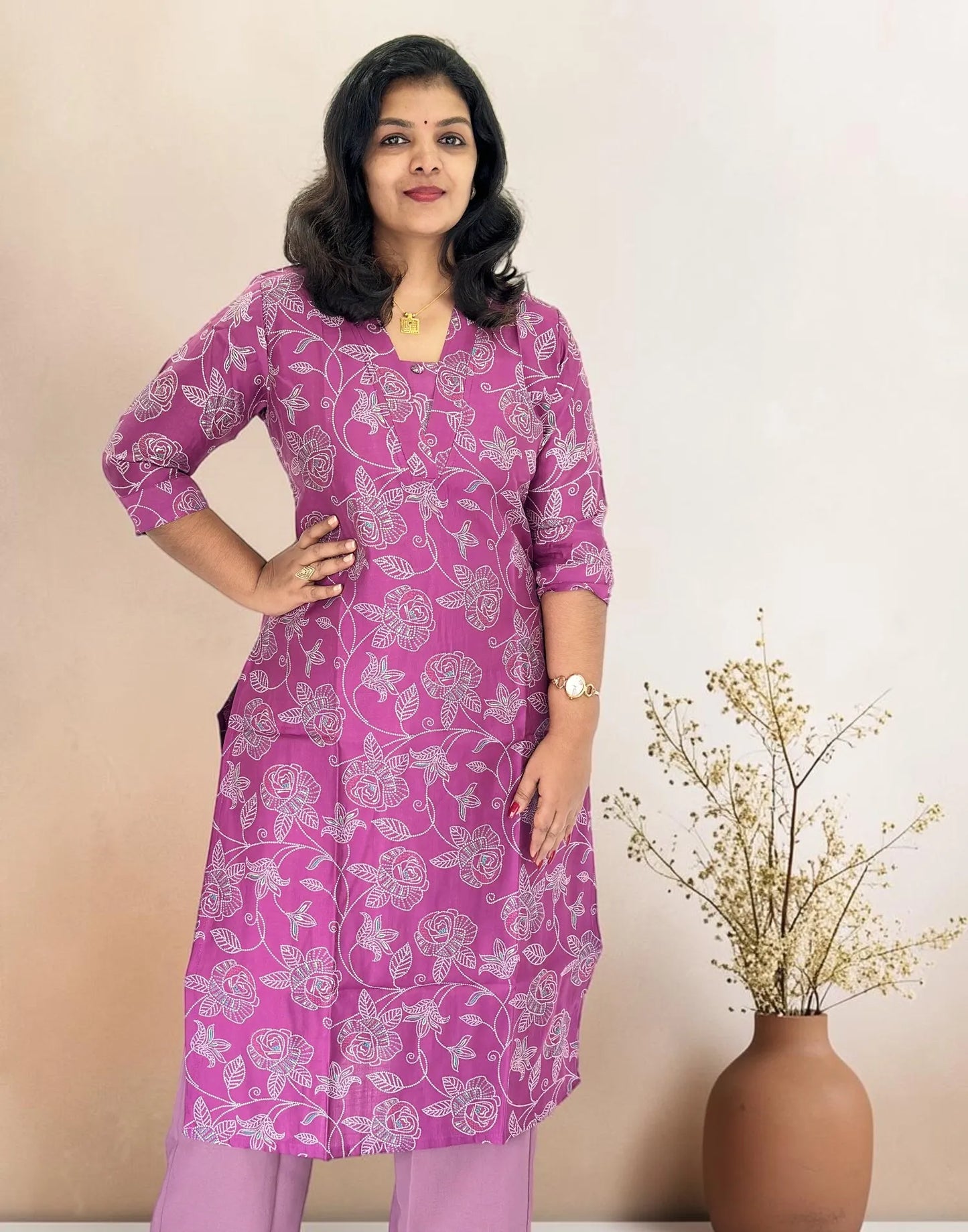 SLITTED KURTI ONION PINK E7405 201026SK