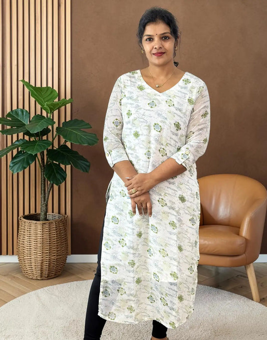 SLITTED KURTI GREEN E7367 091026SK