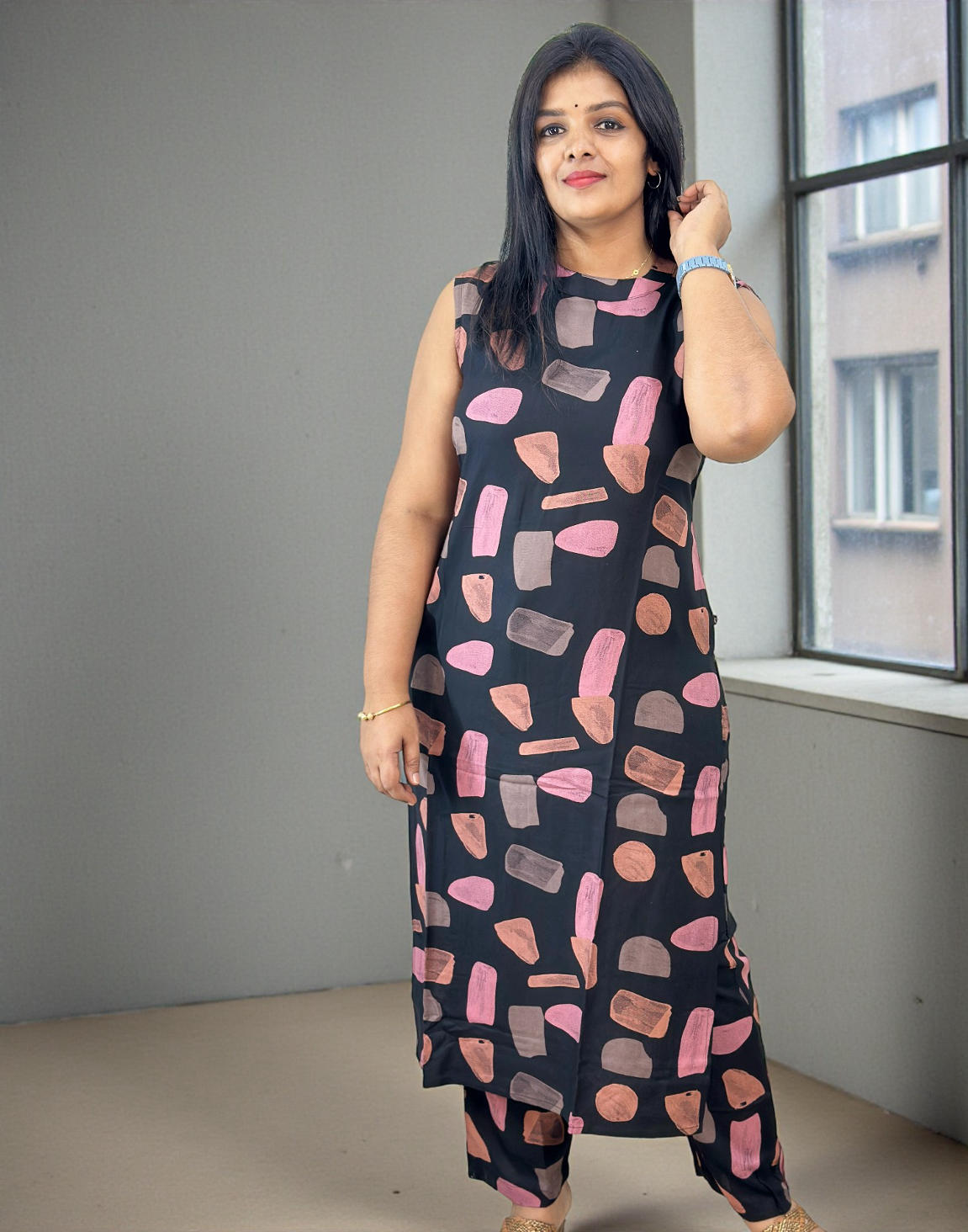 281125CS (E6622) CO-ORD SET - Black 1