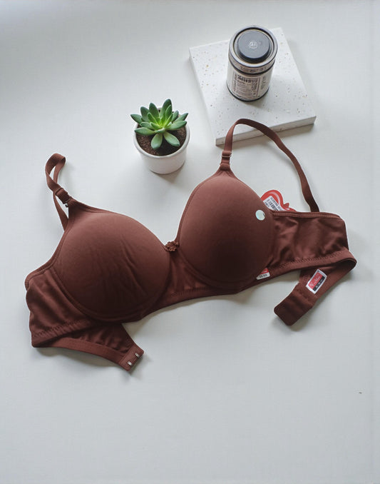 201225BR (E6071 - E6072) V-MAX PADDED BRA - Brown