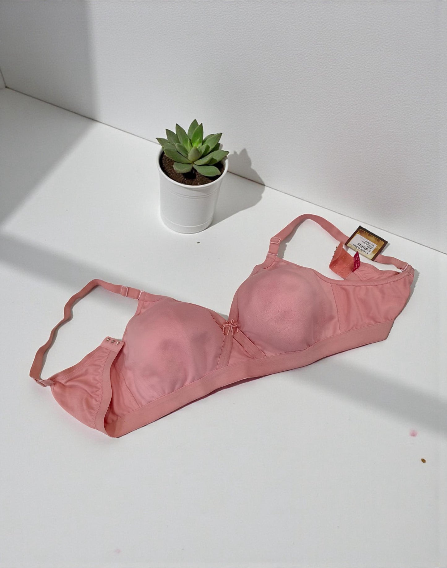 151225BR (E6658) POOJA RAGINI NON PADDED BRA - Pastel Pink