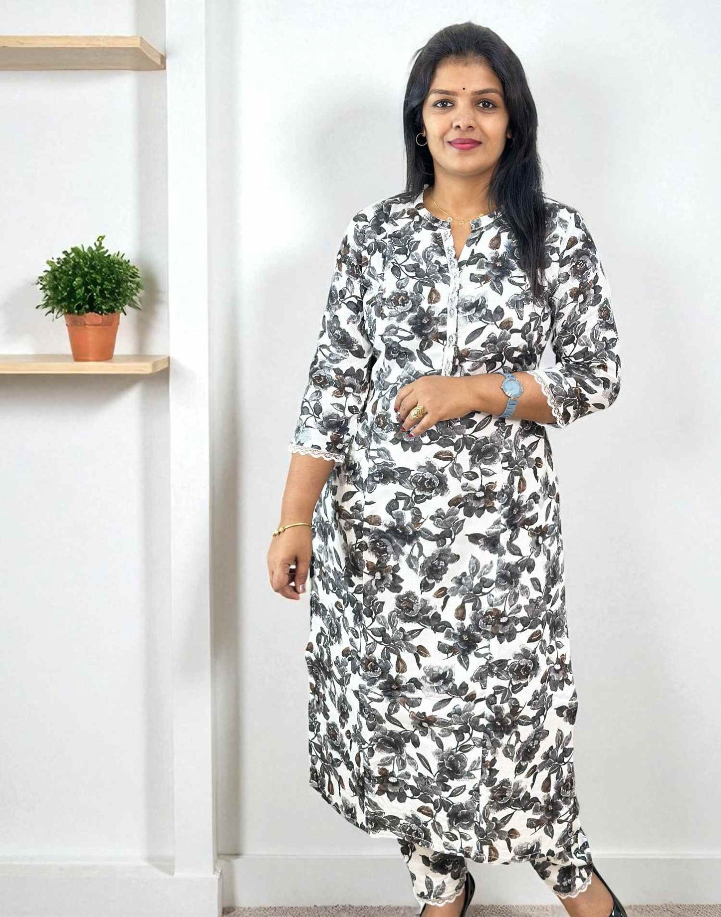 240825CS (E6405) CO-ORD SET - Black n Gray