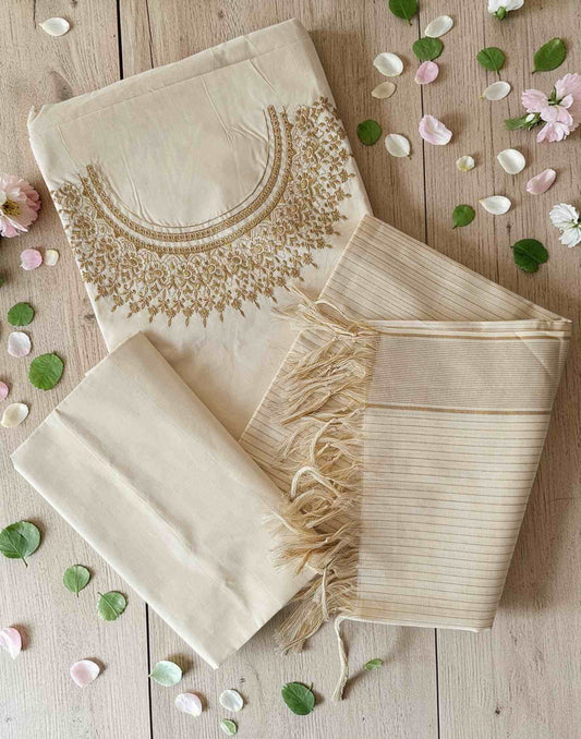 SALWAR SUITS UN-STITCHED OFF WHITE3 E1815 060326DM - ELENTRA DESIGNS BY NIMI HEINS