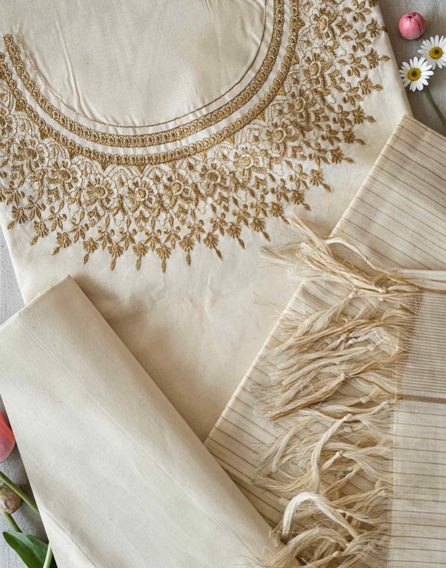 SALWAR SUITS UN-STITCHED OFF WHITE3 E1815 060326DM - ELENTRA DESIGNS BY NIMI HEINS