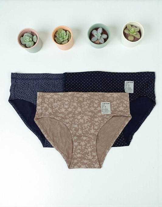 280925PS (E6421-E6424) VSTAR MOV EASY PANTIES (3 in 1 COMBO) - Assorted 3