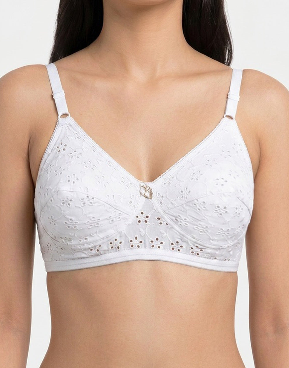 NON PADDED BRA BRIDA EMBROIDERY ITALIA WHITE B4U585 090726BR