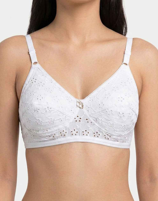 NON PADDED BRA BRIDA EMBROIDERY ITALIA WHITE B4U585 090726BR