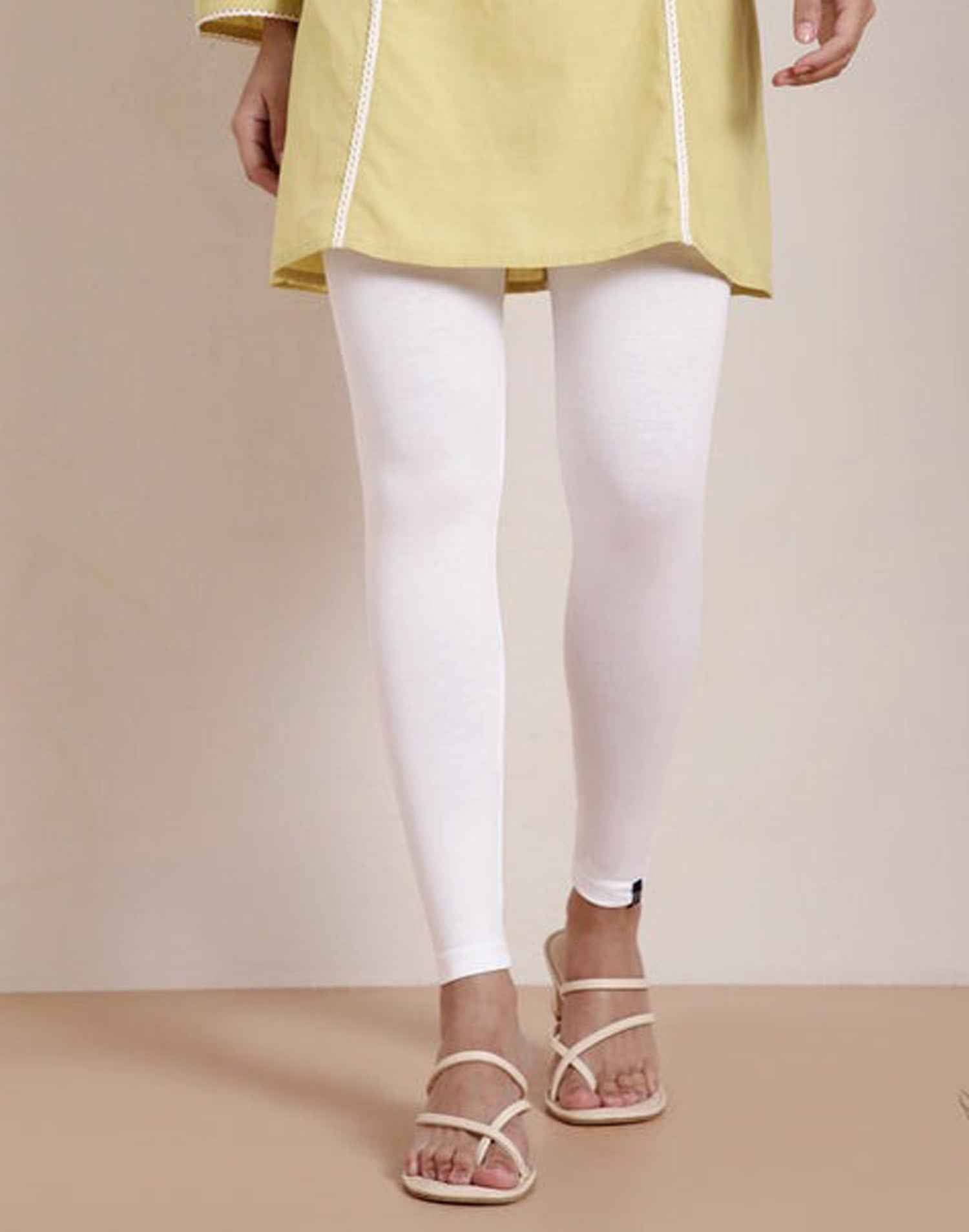 ANKLE LEGGINGS TWIN BIRDS PEARL WHITE E4441 080326LG - ELENTRA DESIGNS BY NIMI HEINS