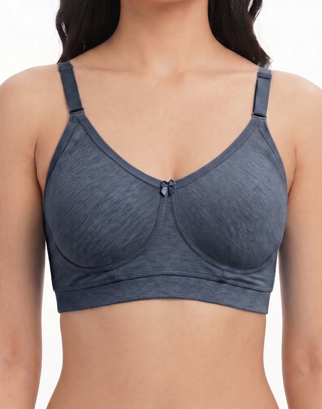 NON PADDED BRA BRIDA STYLE PLUS BLUISH CHARCOAL E5285 010626BR - ELENTRA DESIGNS BY NIMI HEINS