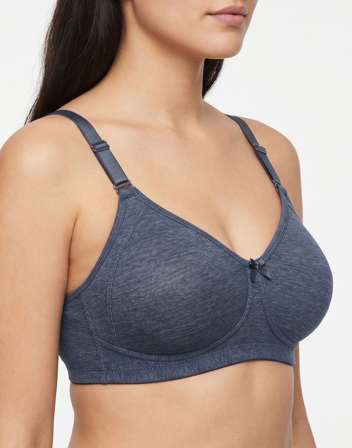 NON PADDED BRA BRIDA STYLE PLUS BLUISH CHARCOAL E5285 010626BR - ELENTRA DESIGNS BY NIMI HEINS