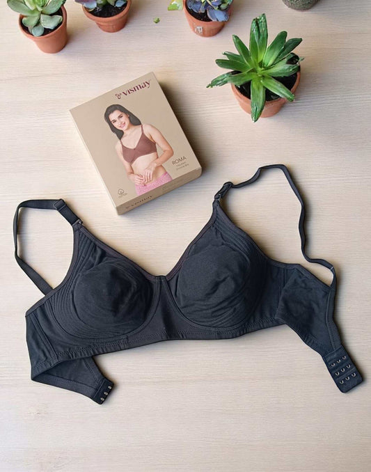 220525BR (E4354) VISMAY NON-PADDED BRA - Black