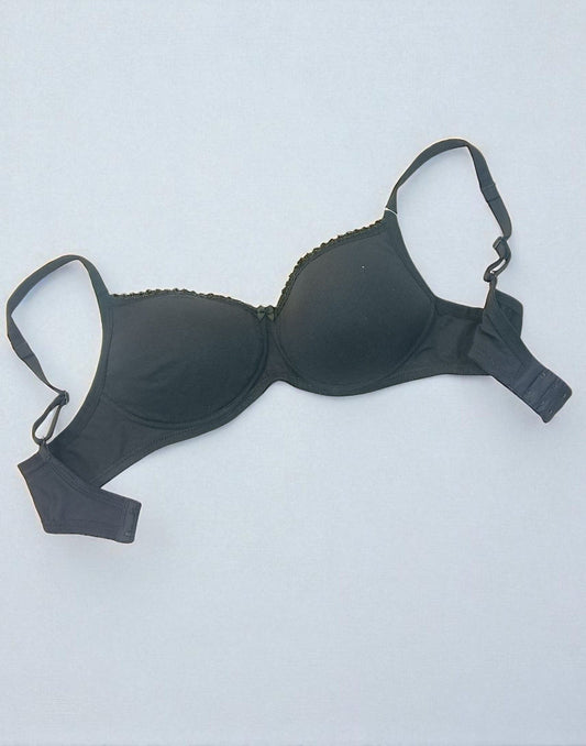 040725BR (E5256) JOCKEY PADDED BRA - Black