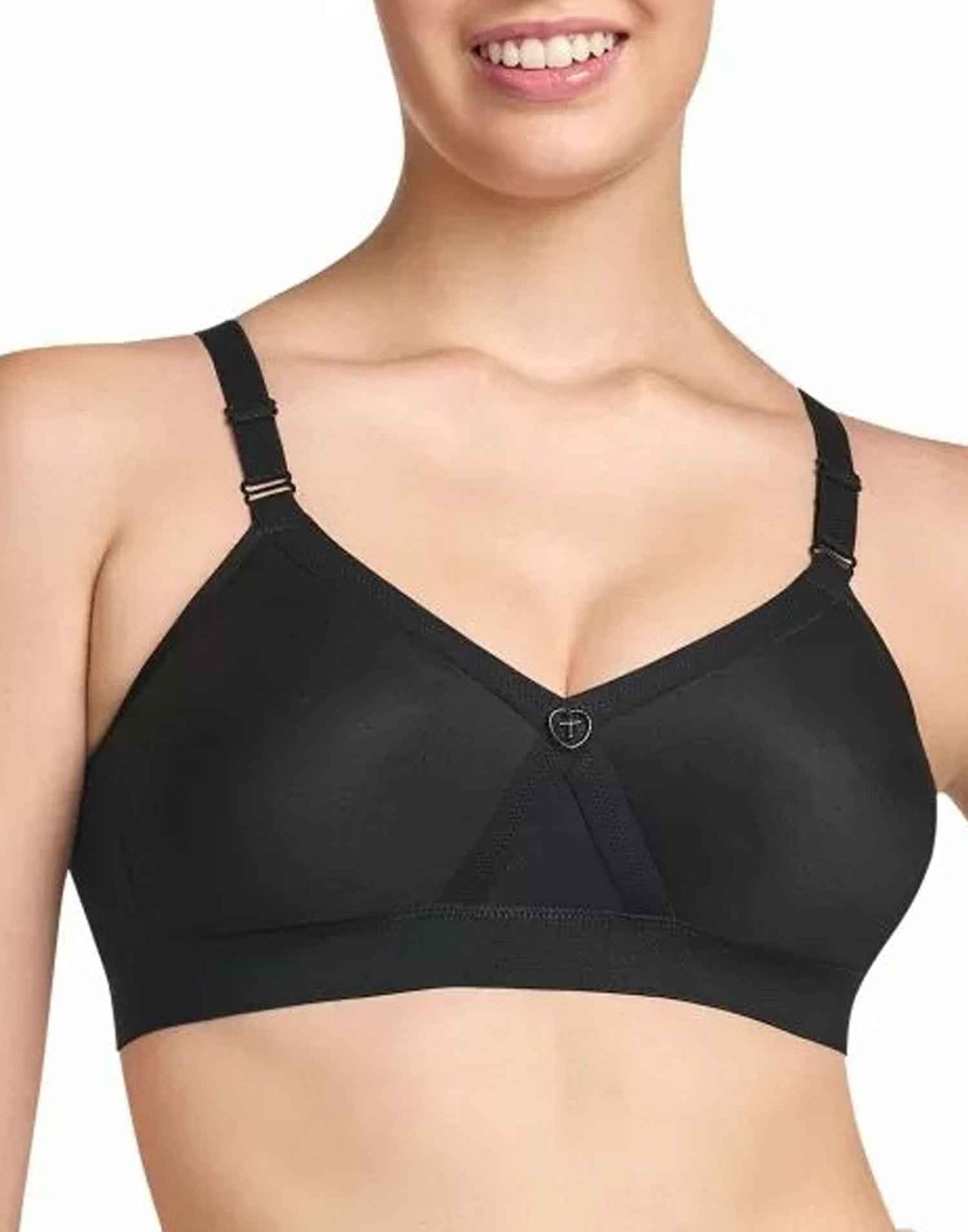 NON PADDED T-SHIRT BRA RIZA ALPA BLACK E6831 160326BR