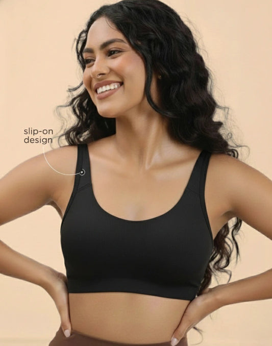 TEENAGER BRA BLOSSOM AESTHETIC BLACK E6436 170925BR - ELENTRA DESIGNS BY NIMI HEINS
