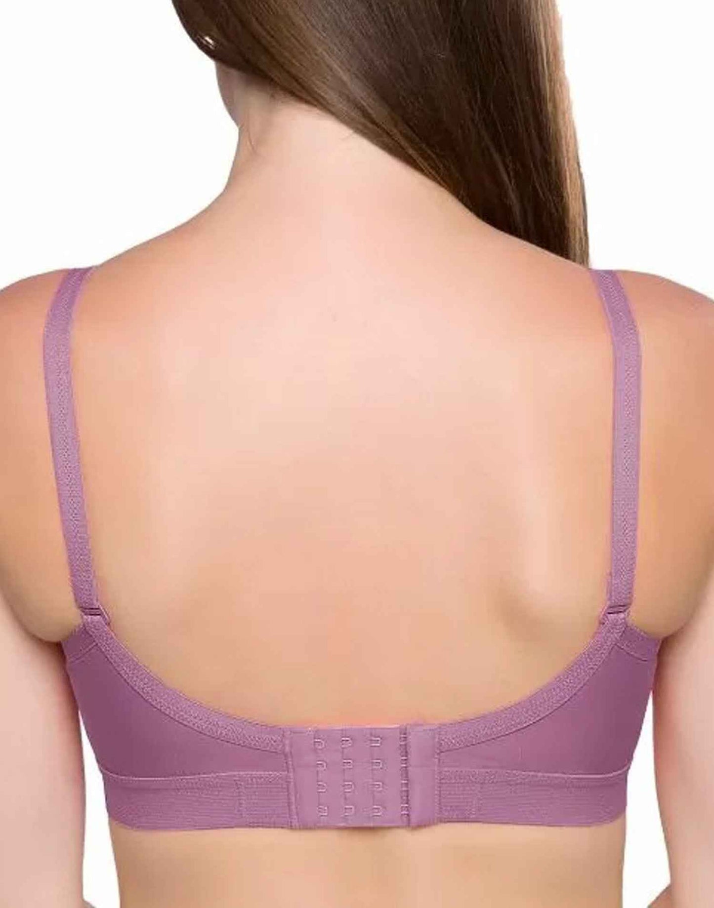 NON PADDED BRA RIZA KRUTHIKA PLAIN BLACKCURRENT E6832 160326BR - ELENTRA DESIGNS BY NIMI HEINS