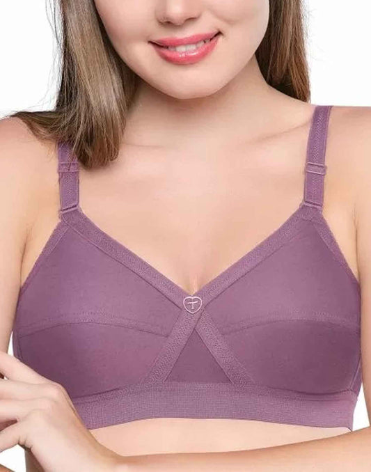 NON PADDED BRA RIZA KRUTHIKA PLAIN BLACKCURRENT E6832 160326BR - ELENTRA DESIGNS BY NIMI HEINS
