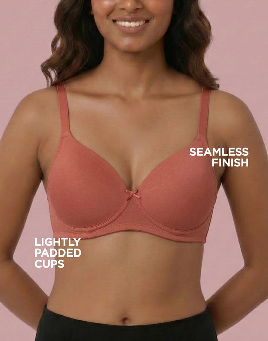 SEMI PADDED BRA BLOSSOM BELOVED PAD BRICK E3010 210626BR - ELENTRA DESIGNS BY NIMI HEINS
