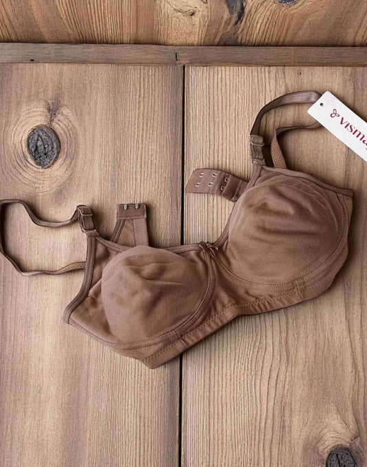 180525BR (E4351) VISMAY NON-PADDED BRA - Brown