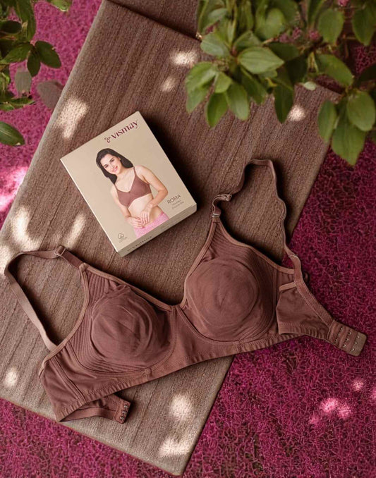 220525BR (E4354) VISMAY NON-PADDED BRA - Brown