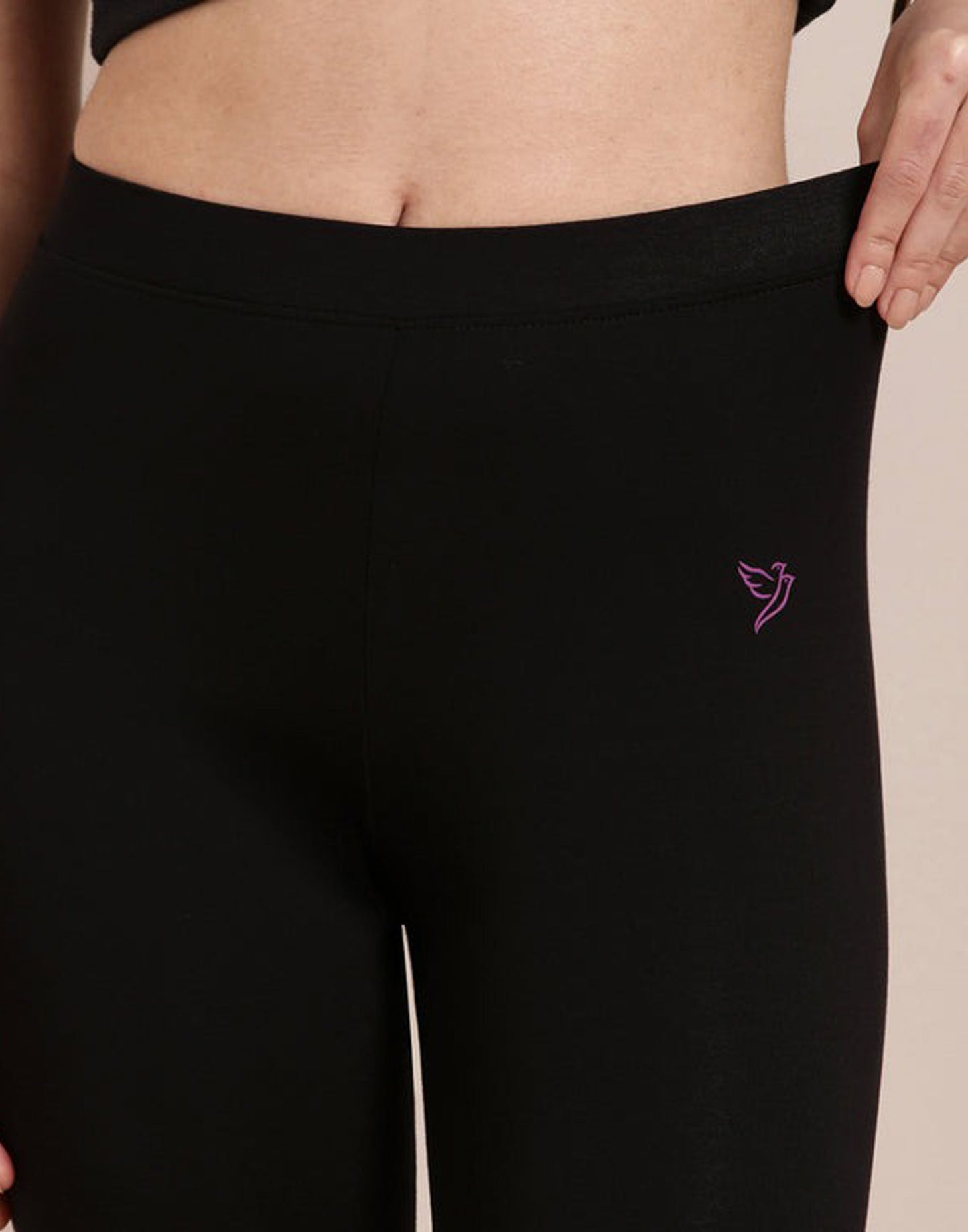 LEGGINGS TWIN BIRDS CARBON BLACK E6715 070326LG - ELENTRA DESIGNS BY NIMI HEINS